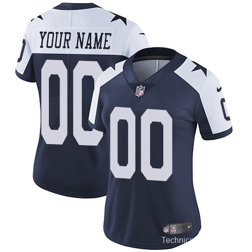 Women's Navy Custom Throwback Game Team Jersey
