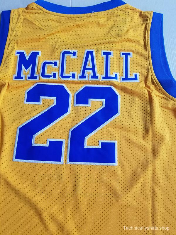 Quincy McCall 22 Crenshaw High School Yellow Basketball Jersey Love and Basketball