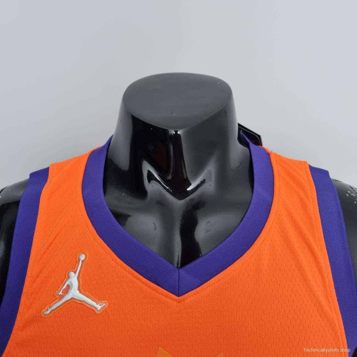 75th Anniversary BOOKER#1 Phoenix Suns Jordan Theme Orange NBA Jersey