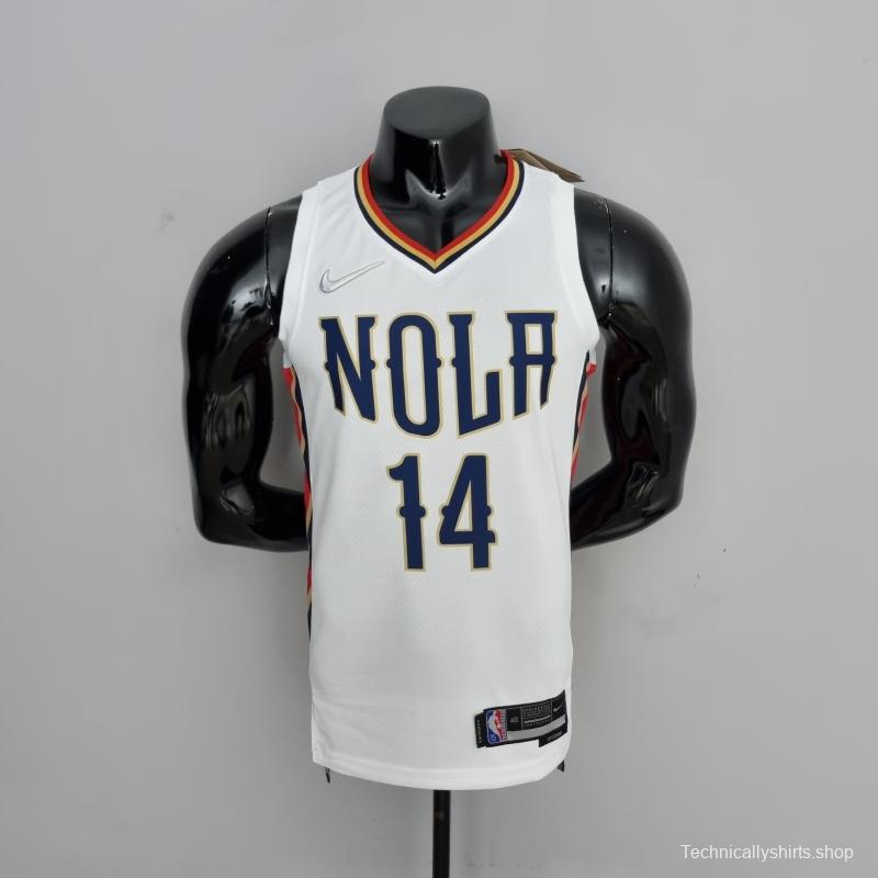 2022 New Orleans Pelicans Ingram#14 City Edition Williams #1 White NBA Jersey