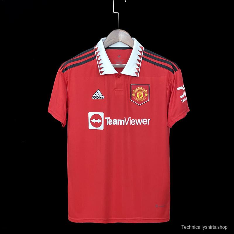 22/23 Manchester United Home  Soccer Jersey