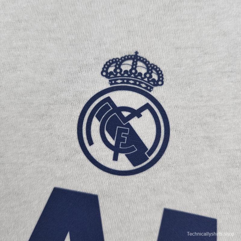 22 23 Real Madrid Mens Campeón 35 T-Shirt Grey  #K000173