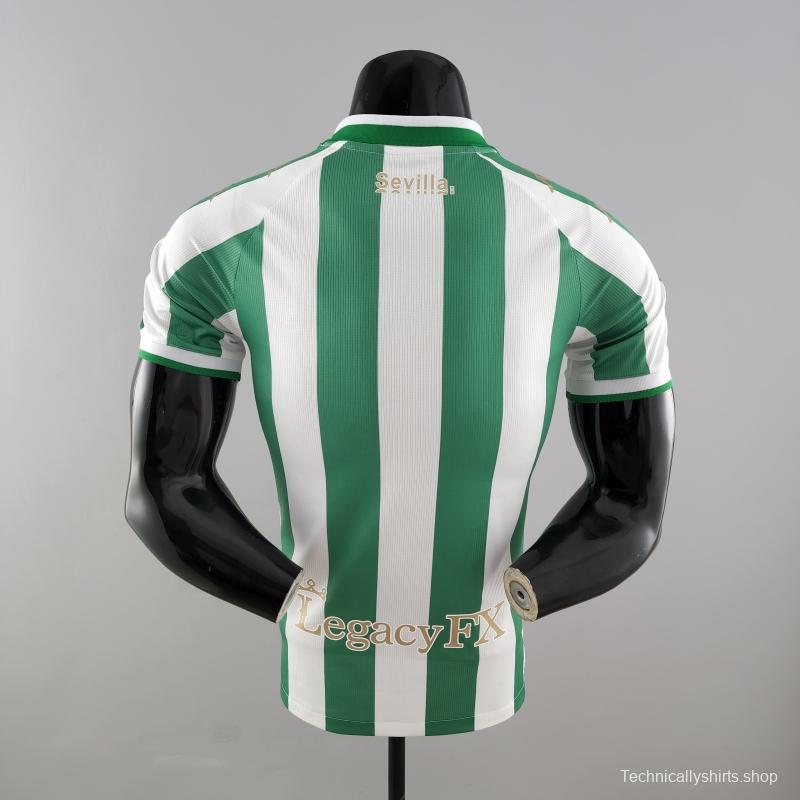 Player Version 22/23 Real Betis King's Cup Version Home  Soccer Jersey