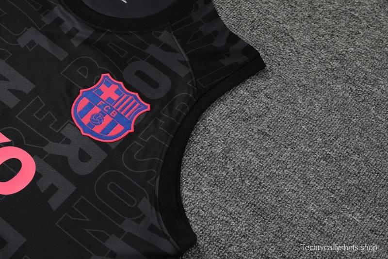 22/23 Barcelona Black Pre-match Training Jersey Vest