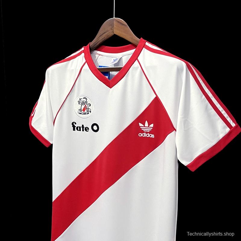 Retro 1986 River Plate Home Soccer Jersey