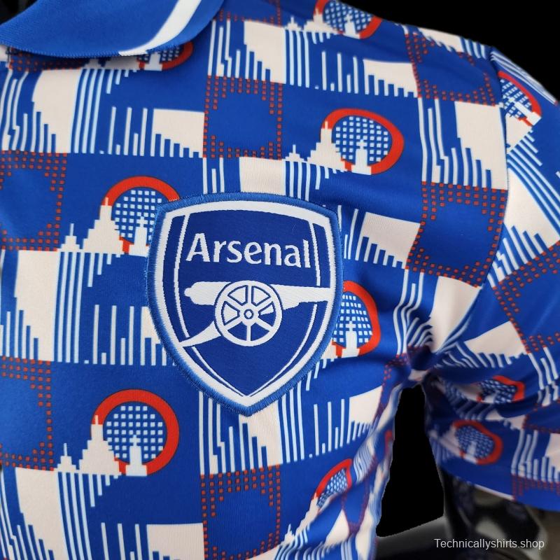 22/23 POLO Arsenal Blue And White Plaid