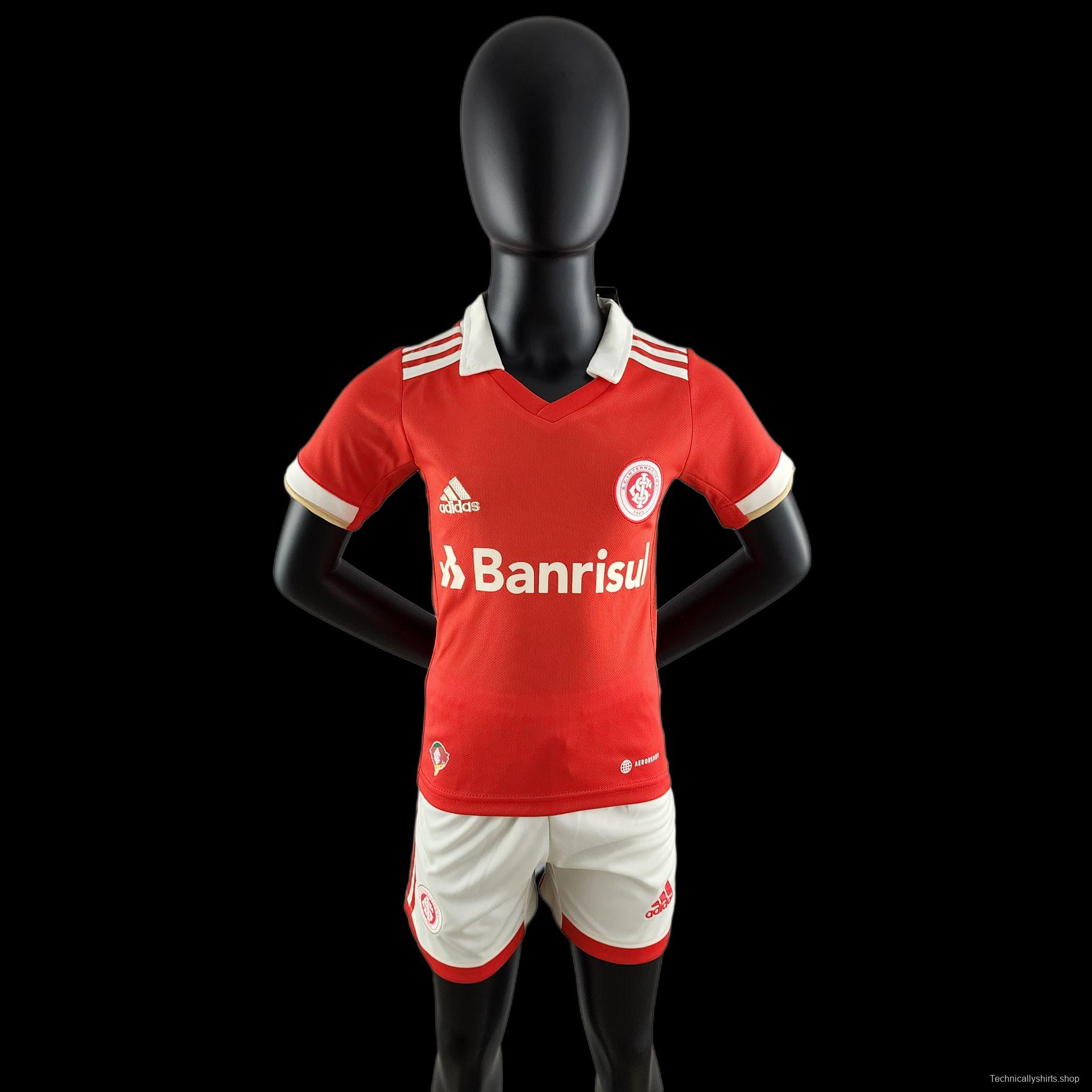 22/23 Kids Kit SC Internacional Home Size：16-28 Soccer Jersey