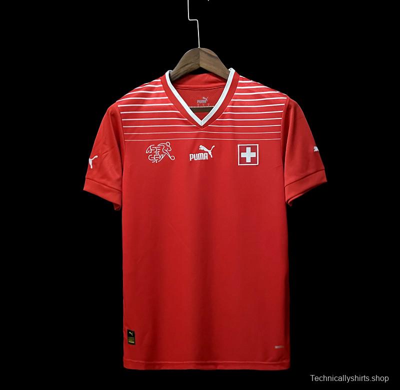 2022 Switzerland Home Soccer Jersey