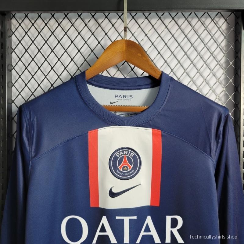 22/23 Long Sleeve PSG Paris Home Soccer Jersey