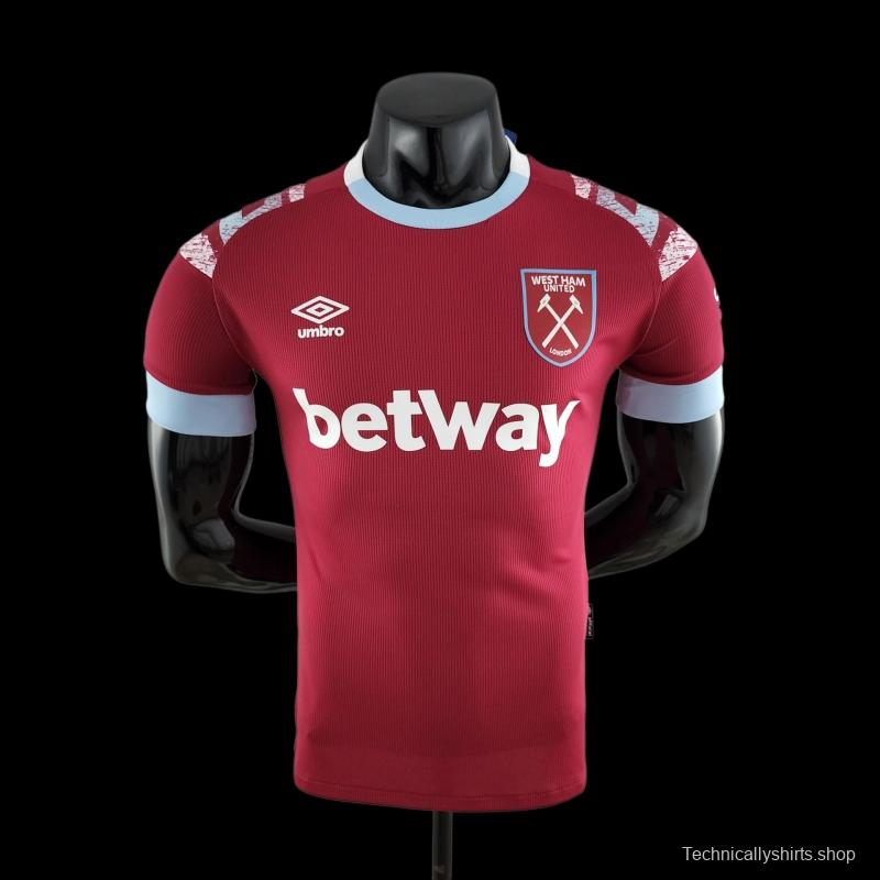 Player Version 22/23 West Ham United Home Soccer Jersey