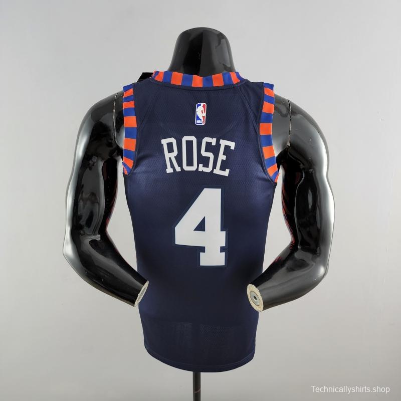 New York Knicks ROSE #4 Striped NBA Jersey