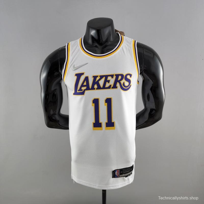 75th Anniversary IRVING #11 Los Angeles Lakers White NBA Jersey