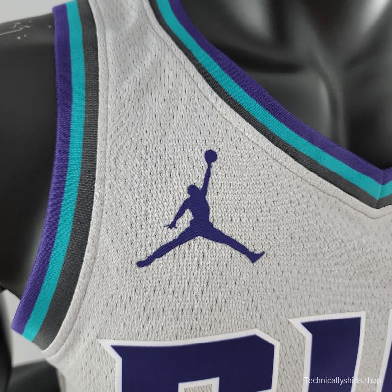 2019 NBA Oubre Jr. #12 Charlotte Hornets Grey Jersey