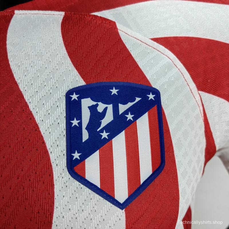 Player Version 22/23 Atletico Madrid Home Soccer Jersey