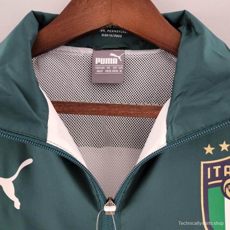 2022 Italy Windbreaker White-Green