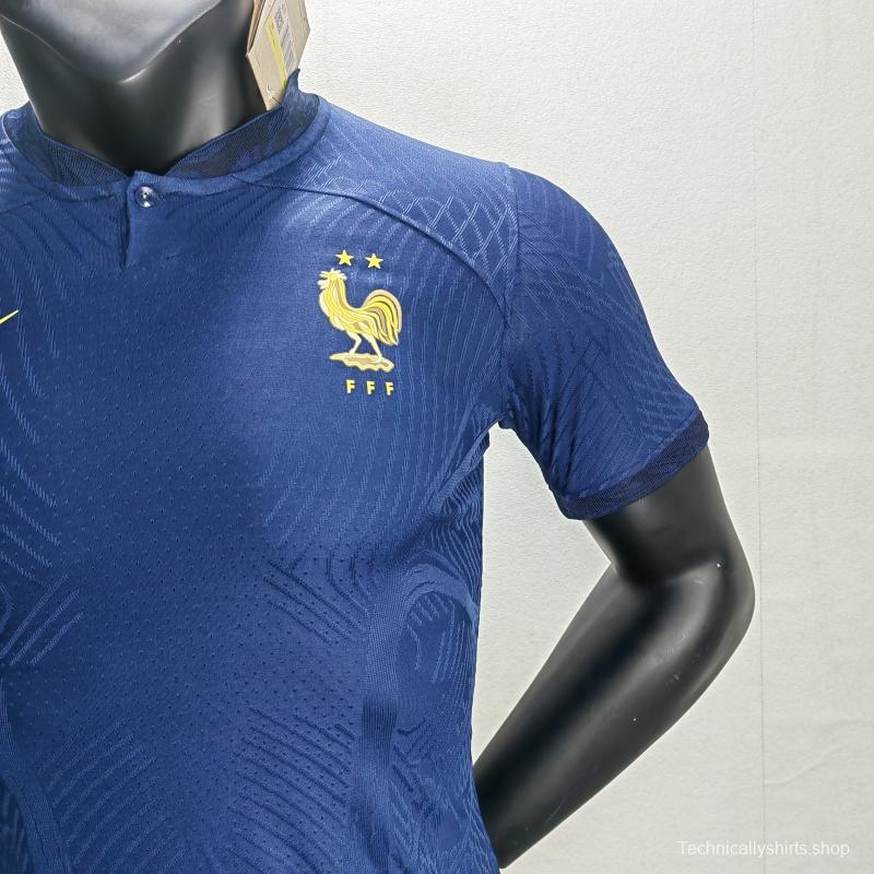 Player Version 2022 France Home Soccer Jersey