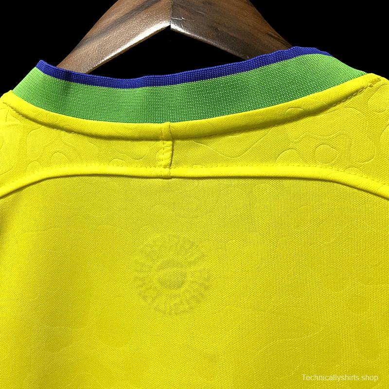 Long sleeve 2022 Brazil Home Jersey