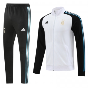 2022 Argentina White Full Zipper Tracksuit