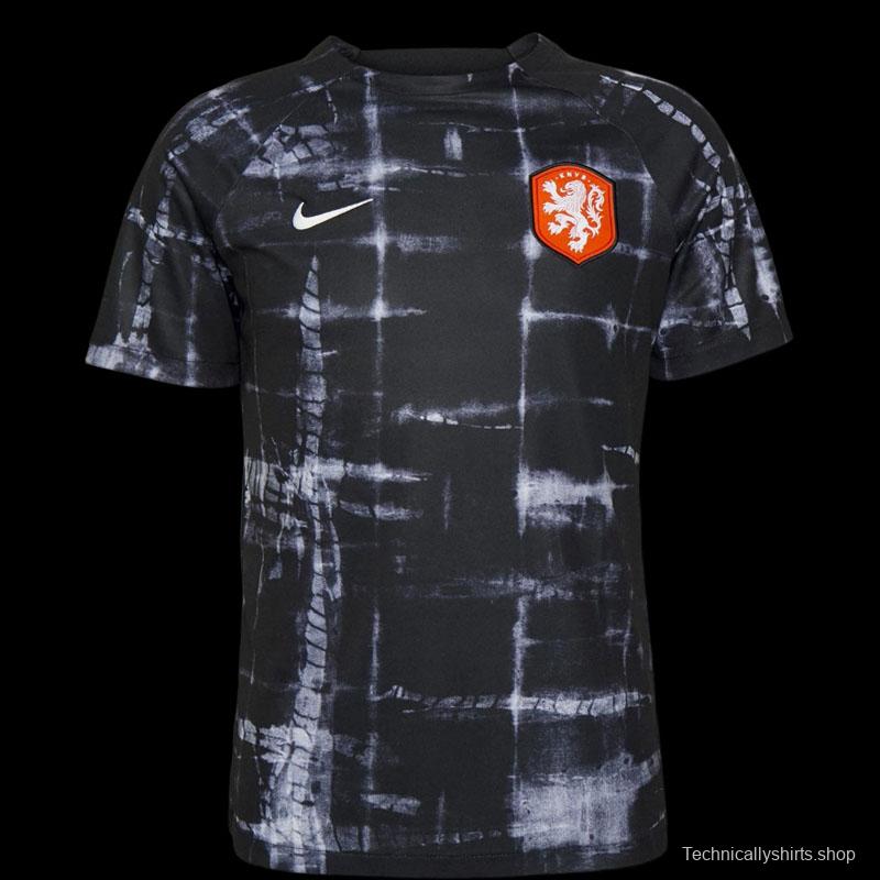 2022 Netherlands Black Pre-Match Jersey