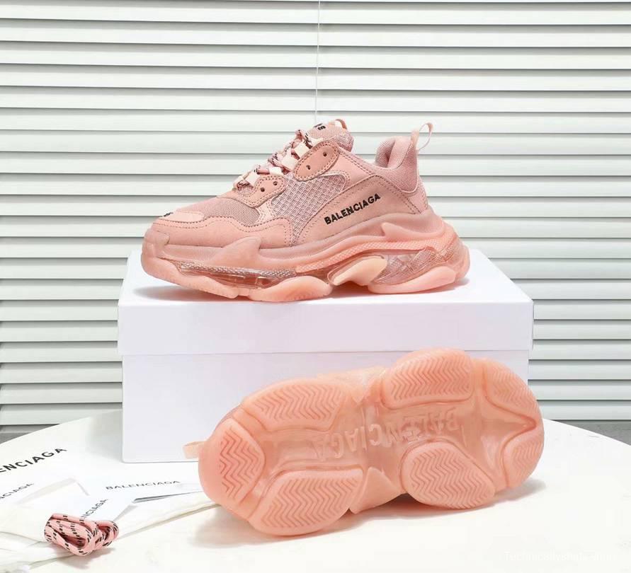 Men/Women Balenciaga Triple S Clear Sole Pink Sneaker Item 6380380