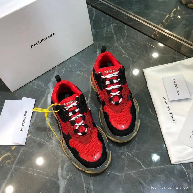 Men/Women Balenciaga Triple-S Sneaker Red/White Item 6380340