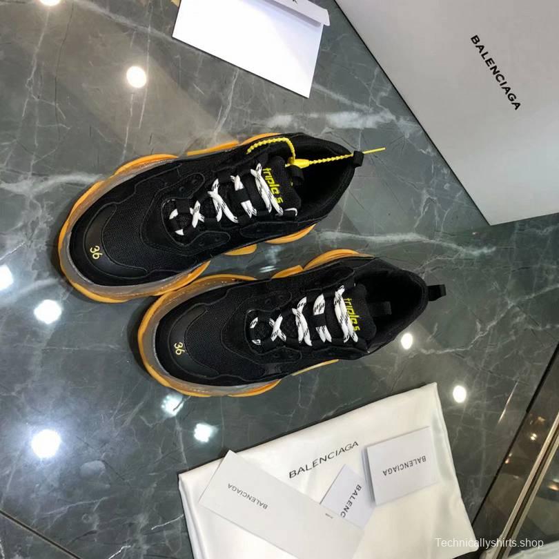 Men/Women Balenciaga Triple S Sneaker Black/Yellow Item 6380380