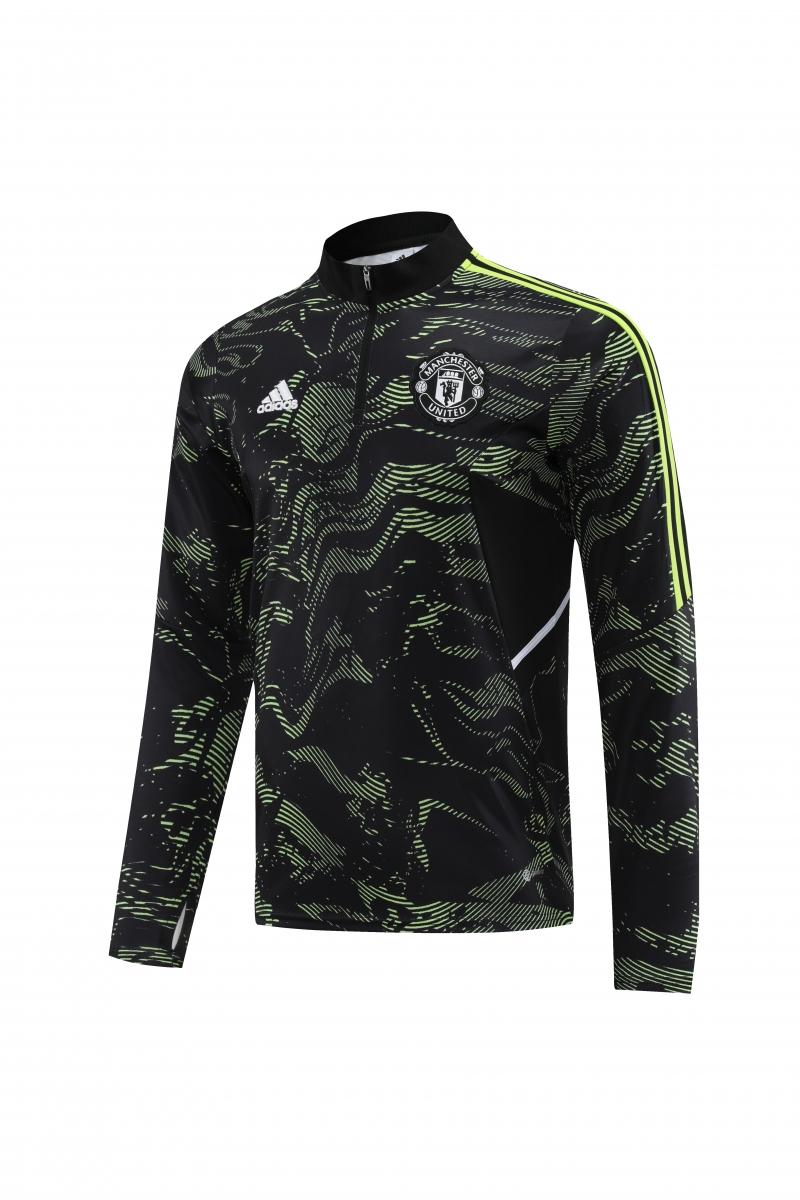 2023 Manchester United Dark Green Half Zipper Tracksuit