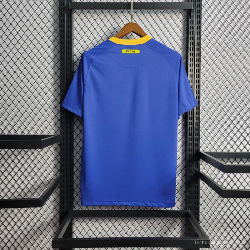 Retro 2010 Brazil Away Blue Jersey