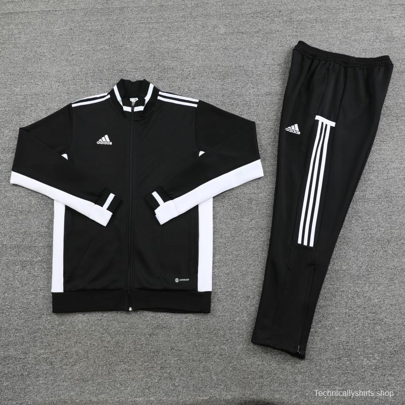 2023 Adidas Black White Full Zipper Jacket +Pants