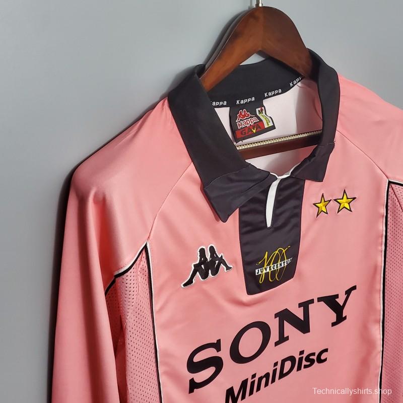 Retro 97/98 Juventus Away Pink Long Sleeve Jersey