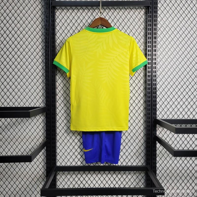 23-24 Kids Brazil Home Jersey Size 16-28