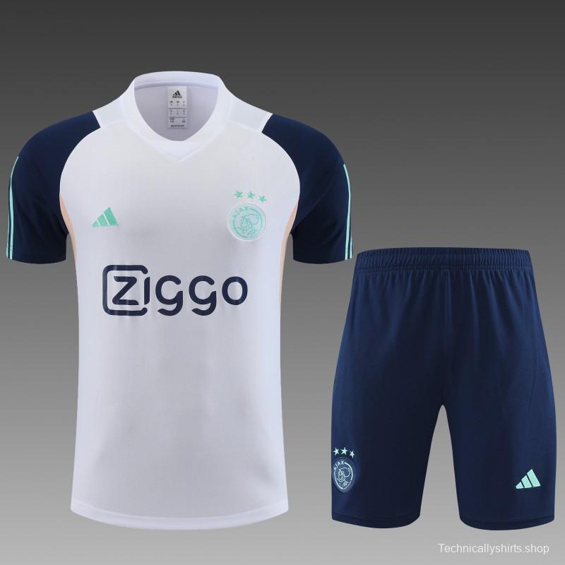 23 24 Ajax White Short Sleeve+Shorts