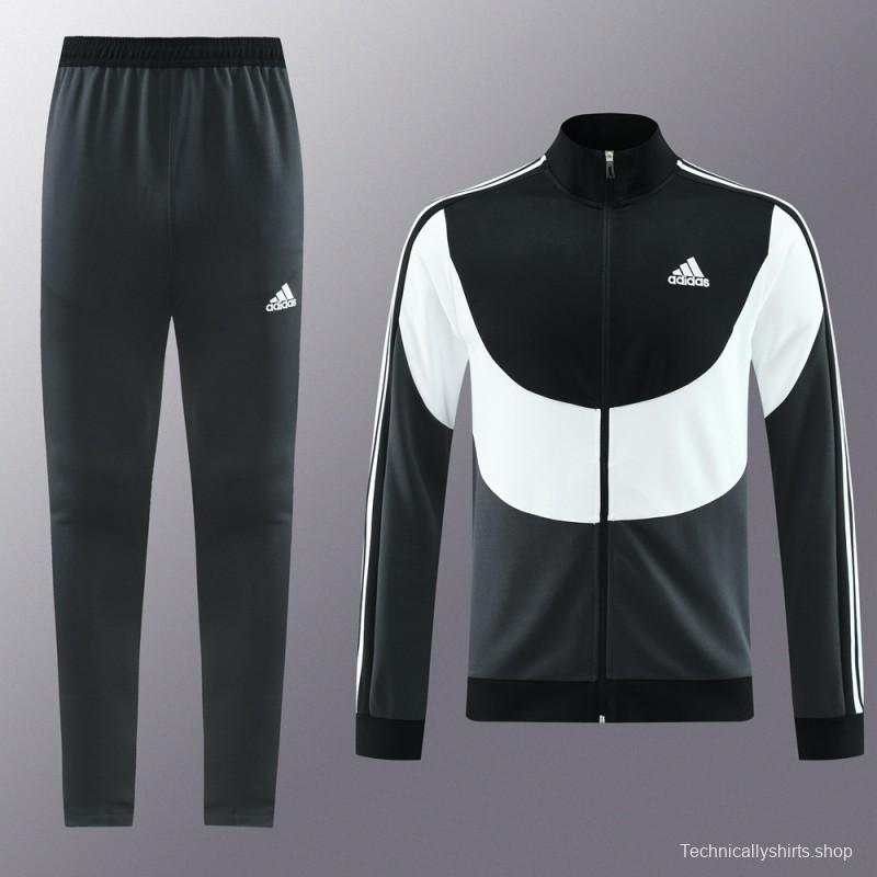 23/24 Adidas Black/White Full Zipper +Pants