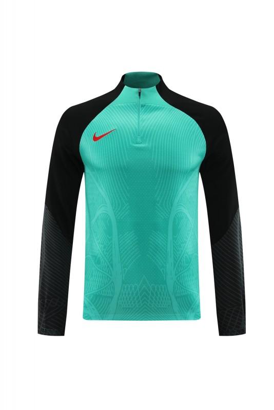 2024 Nike Green/Black Half Zipper Jacket+Pants