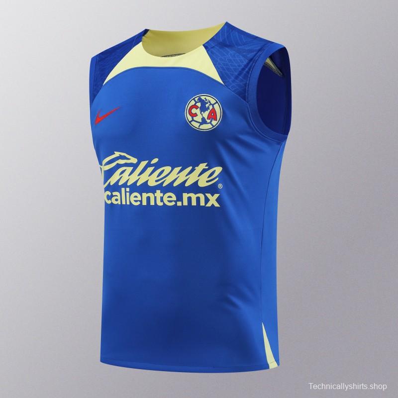 24/25 Club America Blue/Yellow Vest Jeresy+Shorts