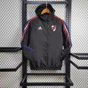 24/25 River Plate Black Windbreaker