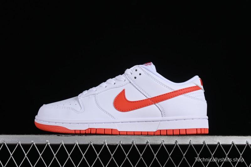 Nike SB Dunk Low White Orange Low-Top Casual Skateboarding Shoes - DV0831-103