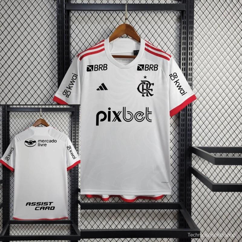 24/25 Flamengo Away White Jersey + All Sponsors