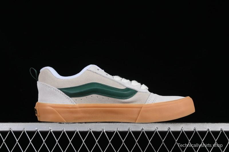 Vans Knu-Skool VR3 Lx Low-Top Retro Sneakers in Grey Green with Gum Sole - VN000CS0DWM