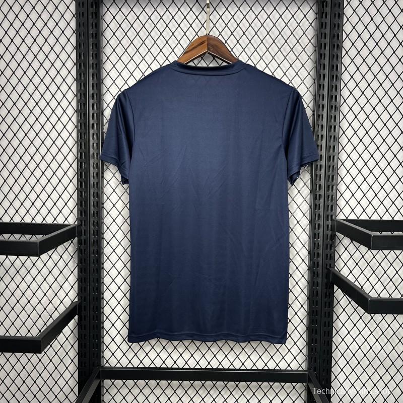 2024 Adidas  Royal Blue Cotton T-shirt #1033