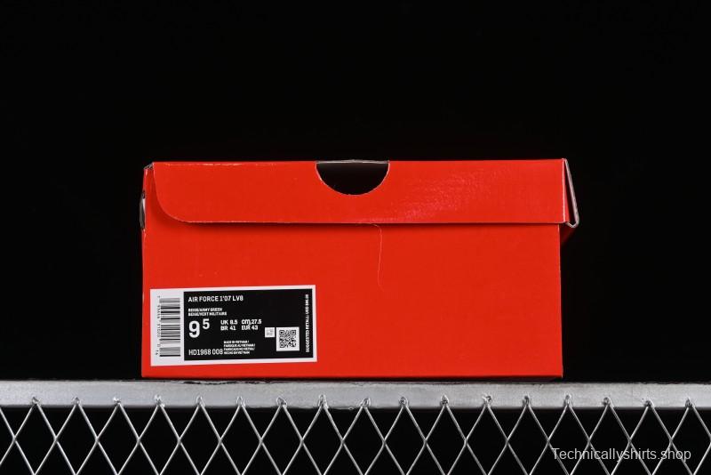 Supreme x Nike Air Force 1'07 Low Beige Green Casual Sneakers with Zoom Air Cushion - HD1968-008