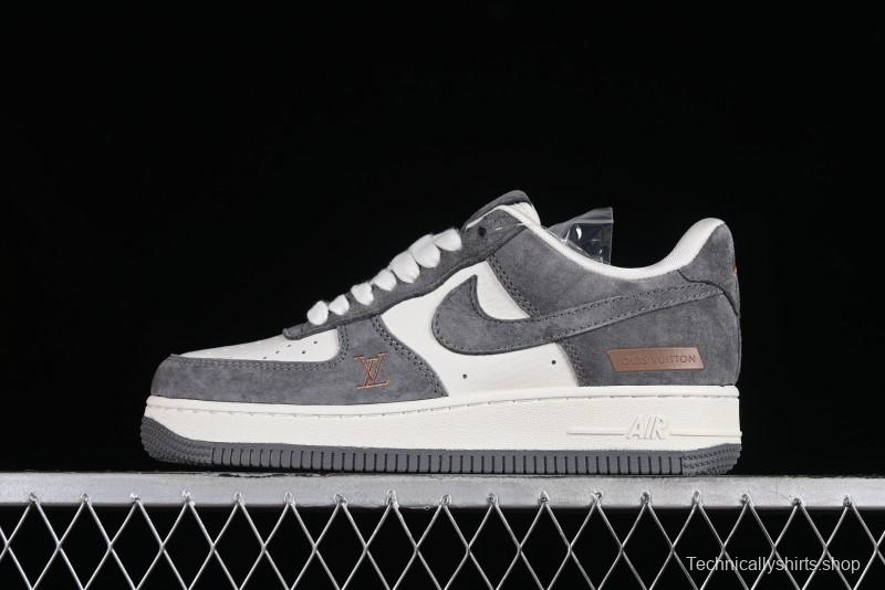 Nike Air Force 1 '07 Low LV Collaboration - Beige Grey Pigskin Casual Sneakers - HD1968-011
