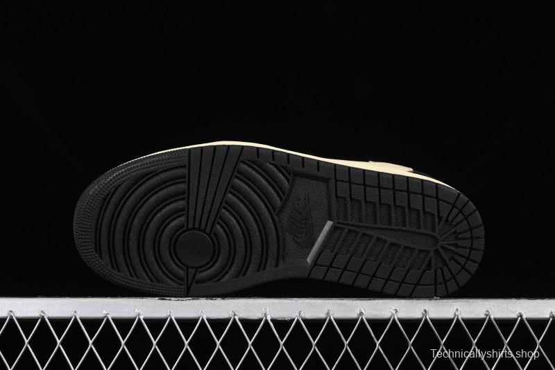 Nike Travis Scott x Air Jordan 1 Low OG AJ1 Reverse Swoosh Sneakers - DM7866-201