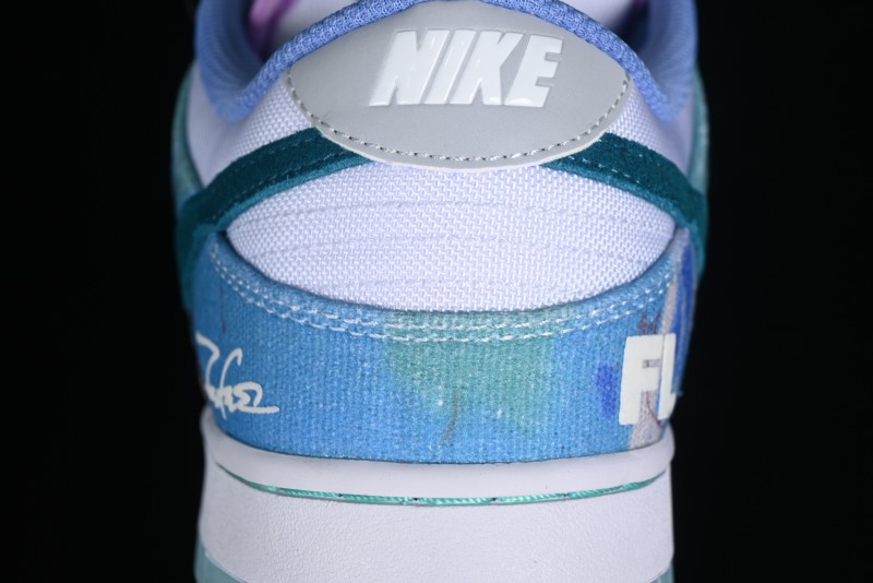 Nike Futura x Dunk Low Pro SB Casual Skate Shoes with Tie-Dye Pattern - HF6061-400