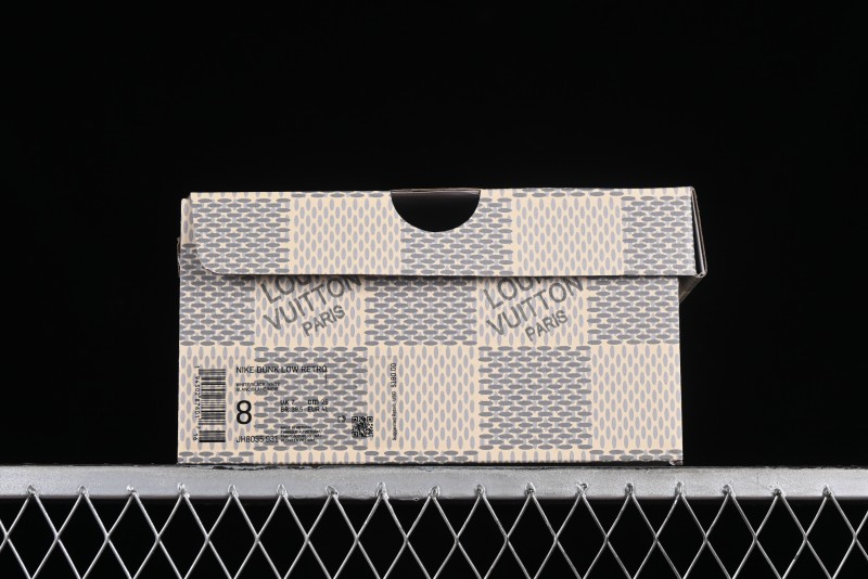 Nike SB Dunk Low LV Collaboration - Beige Black Red Glow in the Dark Anniversary High-End Custom Low-Top Casual Skate Shoes - JH8035-931
