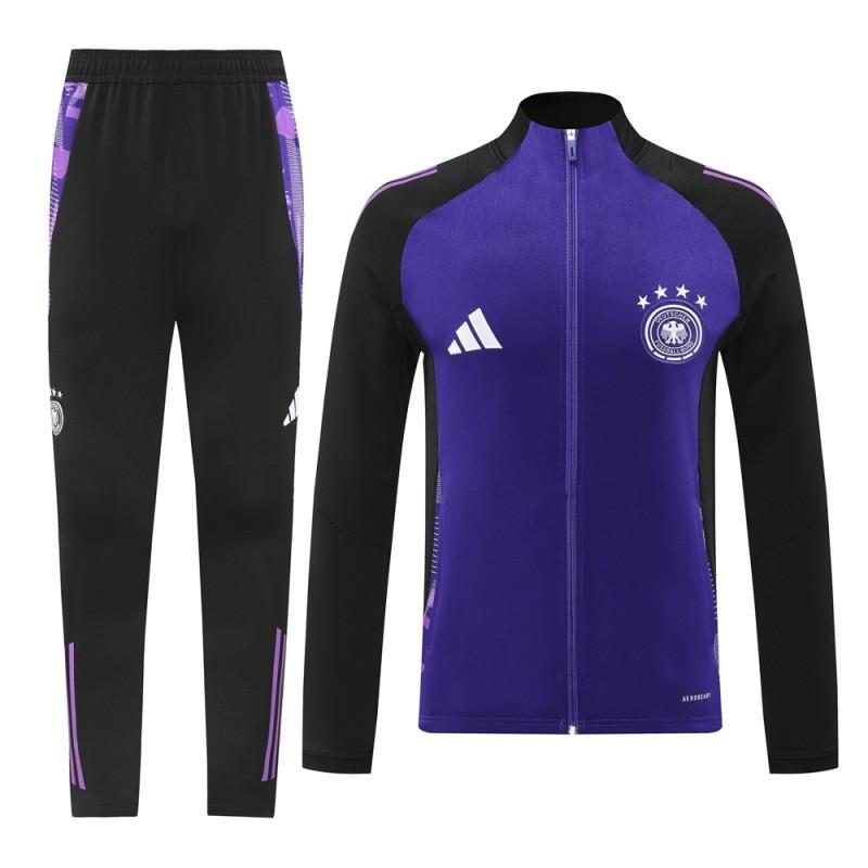 2024 Germany Purple Full Zipper Jacket +Long Pants