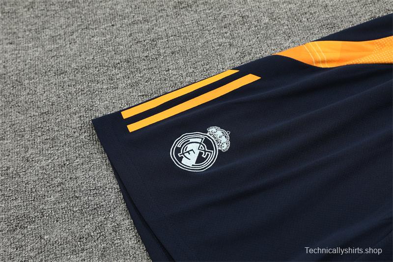 24/25 Real Madrid Navy White Short Sleeve Jersey+Shorts