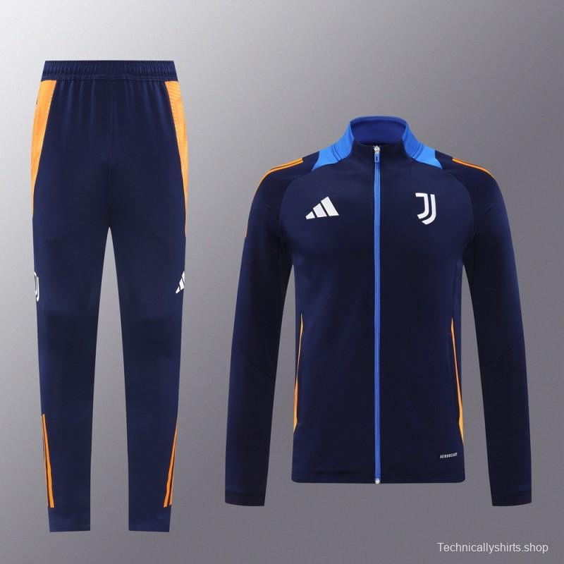 24/25 Juventus Blue Full Zipper Jacket +Long Pants