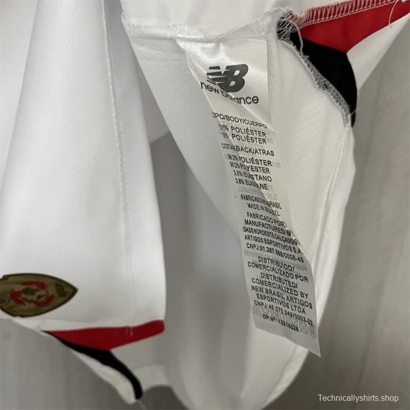 25/26 São Paulo Home Jersey With Chest Sponsor