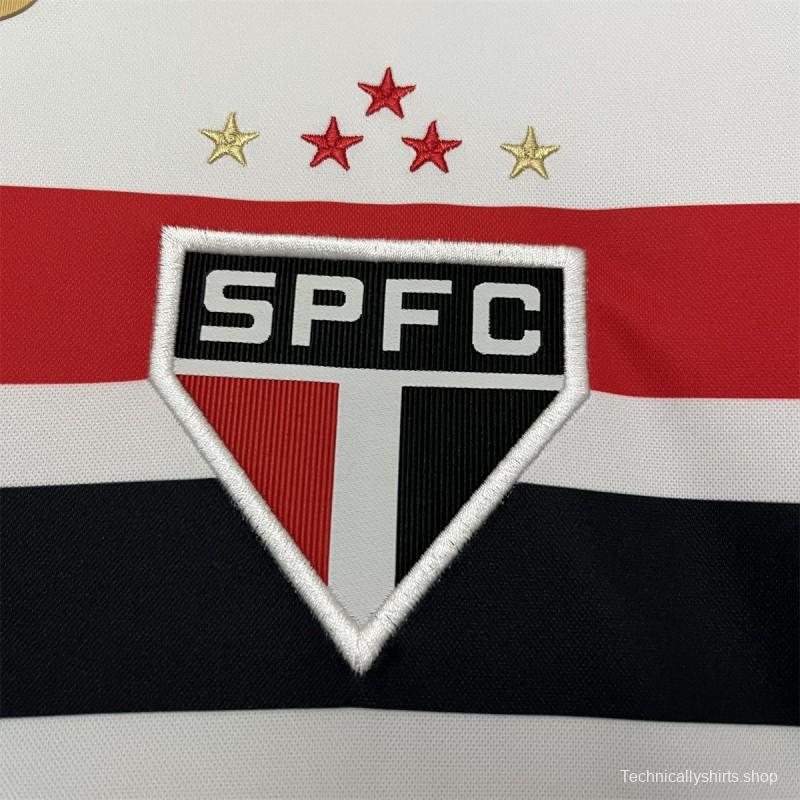 25/26 Women Sao Paulo Home Jersey With Chest Sponsor